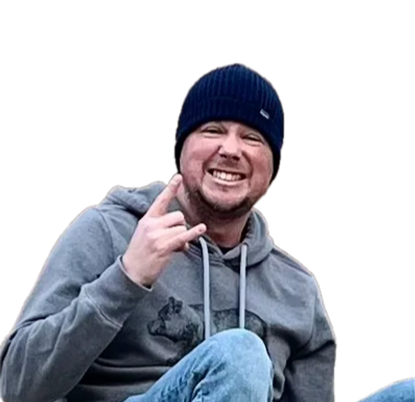 Daniel, guitar and vocals, devil horns