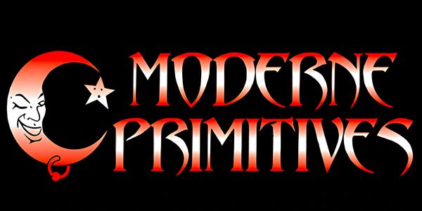 Logo reading 'Moderne Primitives' with a crescent moon and star design.