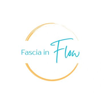 Logo with text 'Fascia in Flow' inside a partial orange circle.