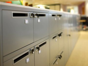 Bisley personal lockers with mail slot