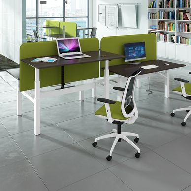 Back to back height adjustable desks