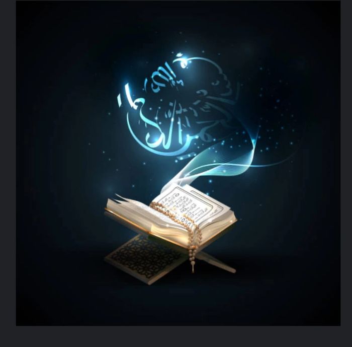 A glowing open Quran.