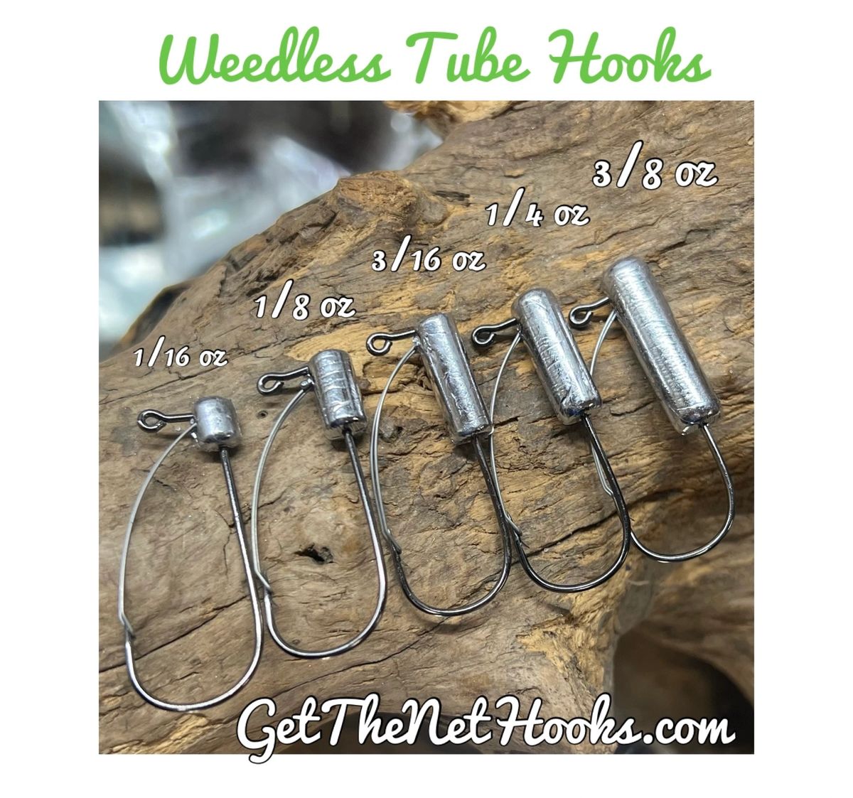 3/0 Weedless Tube Hooks