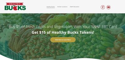 the Healthy Bucks program adds to existing SNAP benefits for purchasing fruits & vegetables