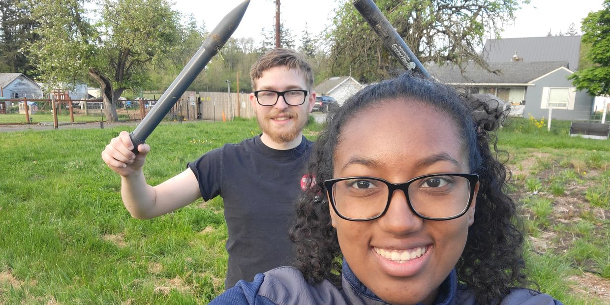 Mak parshall and maleah parshall with mole traps ready to remove moles