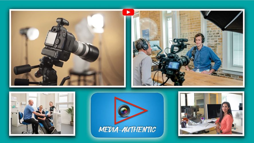 Multiple people using video storytelling to promote their businesses and win trust are pictured.