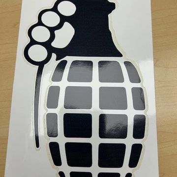 Grenade snow sticker