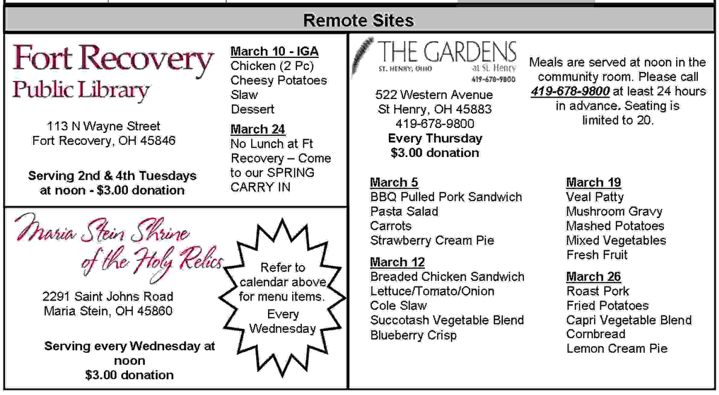 Meal Program Mercer County Council on Aging
