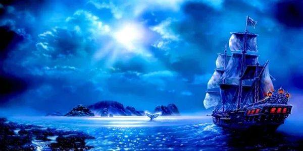 The Blue Pearl the sparrow's ship.