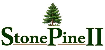 Logo for Stone Pine II with a pine tree.