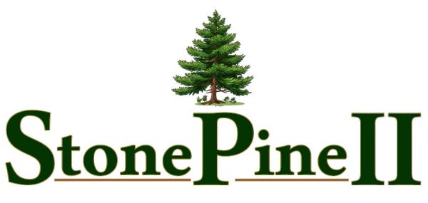 Logo for Stone Pine II featuring a pine tree.