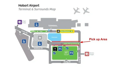 Hobart Airport Map