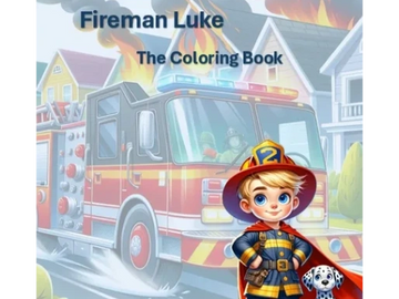 Fireman Luke the coloring book cover
