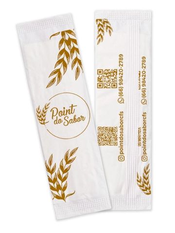 Guardanapo branco personalizado para restaurantes e delivery com frete grátis em Belo Horizonte