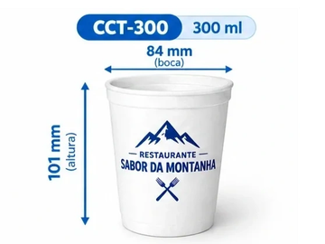 Copo de 300 ml do restaurante Sabor da Montanha.