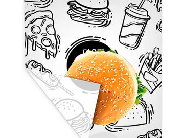papel acoplado para lanche