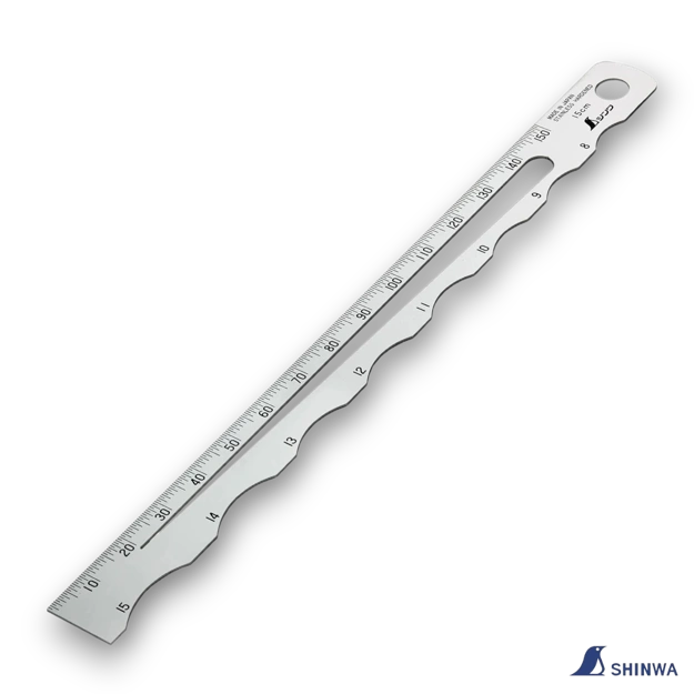 Shinwa 44603 Diameter Gauge 0.5-6.0mm & Radius Gauge 8-15mm (73571)