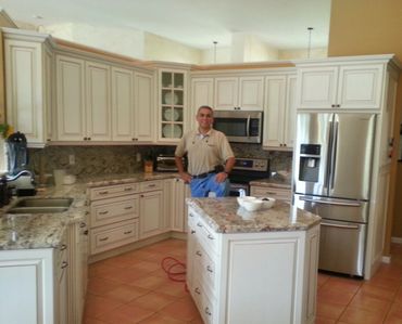Cabinets refacing, cabinets resurfacing, square raised panel