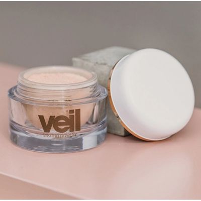 Veil finishing powder in our professional jar for cosmetic use