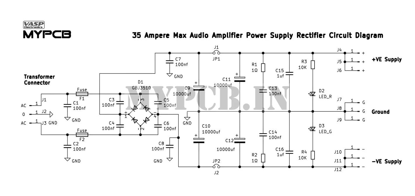 35A Audio Amplifier Power Supply Board