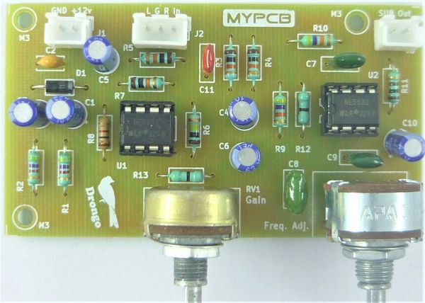 subwoofer low pass filter pcb board