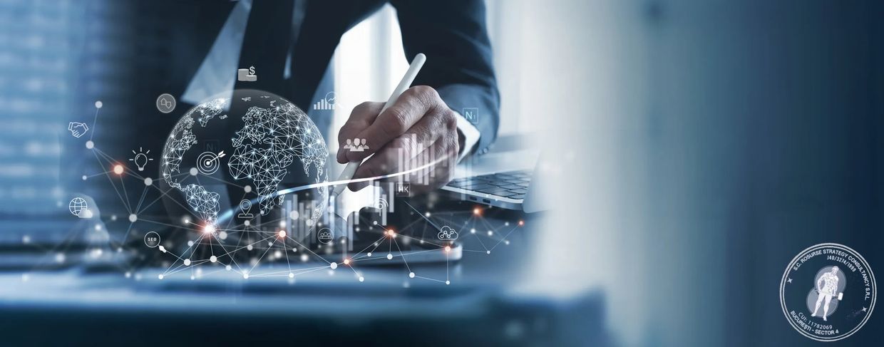 Analyst’s hands interacting with market data visualizations on a tablet screen
