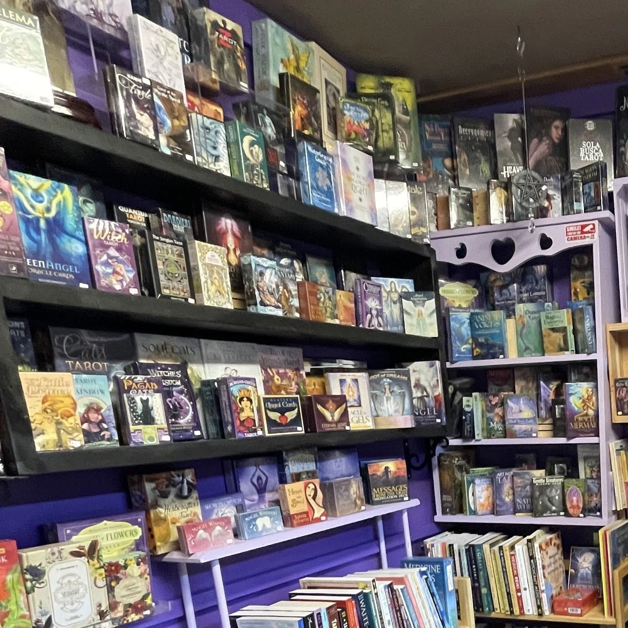 Spiritual and mystical atmosphere featuring tarot cards.