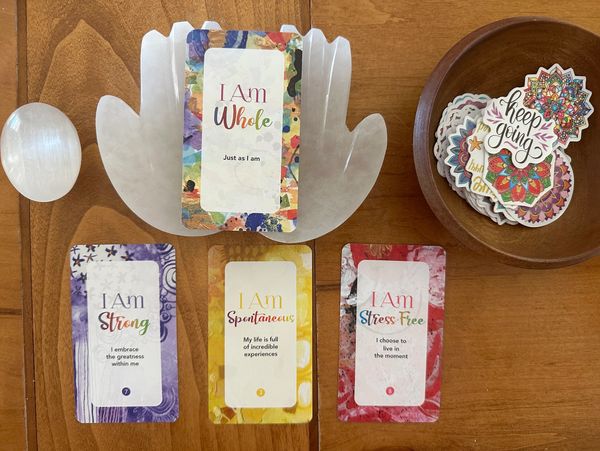 The Color Affirmation Deck is a great tool for staying upbeat and motivated throughout the day. 