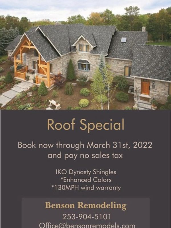 Roofing special Iko cambridge dynasty deal sale roof underlayment 