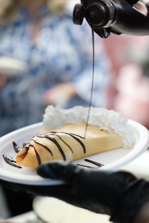 Mobile crepe station set up on-site at a Los Angeles event