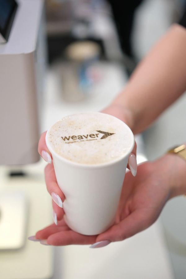 Mobile coffee bar setup adapted to a private event space in Los Angeles