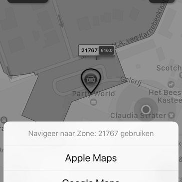 Navigate to cheapest parking spot via your navigation app (google map, waze, apple map, etc)