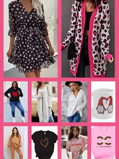 Sample images of Hello Pink Valentines collection. 