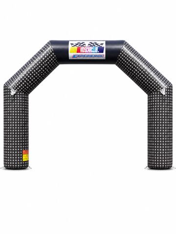Inflatable archway with Kids Car Club Experience logo.