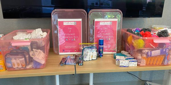 Hygiene products donation. 