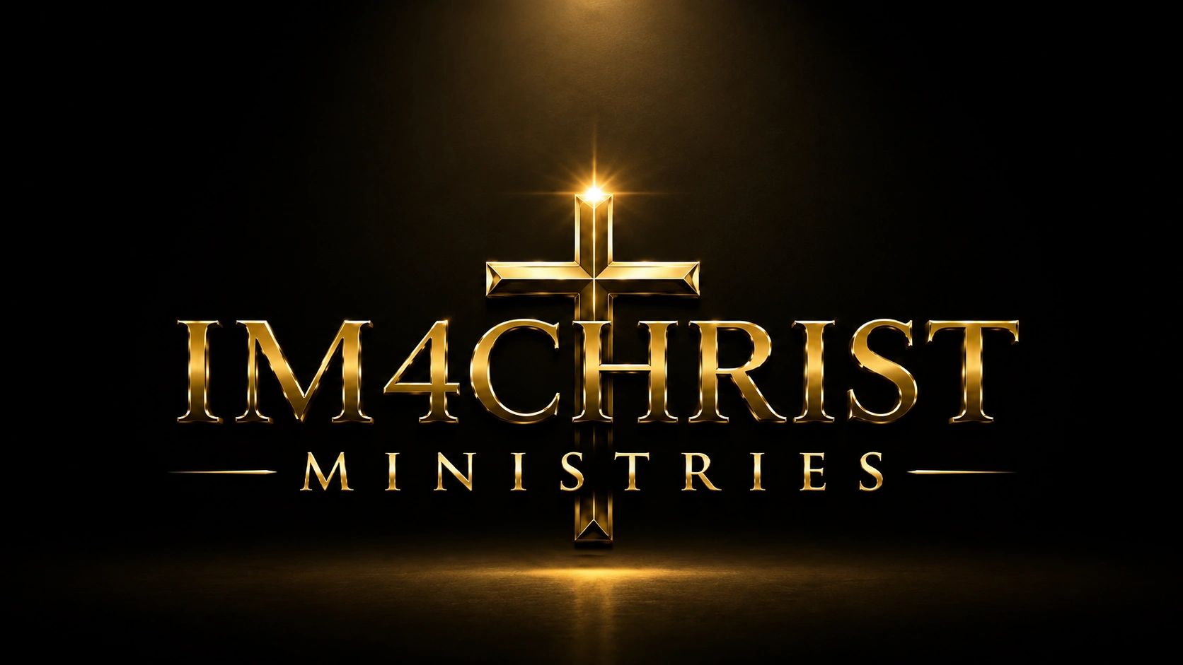 IM4CHRIST Ministries gold cross logo on black background