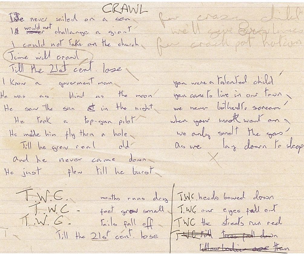 Time Will Crawl lyrics