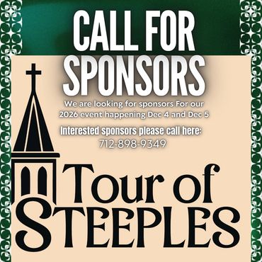 Call for sponsors for the 2026 Tour of Steeples event on Dec 4 and 5.