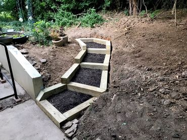 Natural Hill side steps 