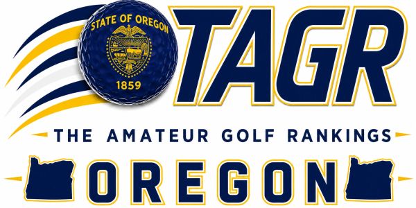 Logo for Oregon Amateur Golf Rankings with state seal and golf ball.