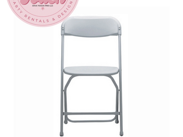 White folding chair rental