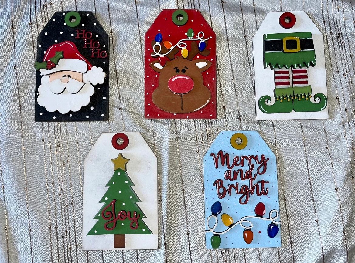 Wood Ski Tag Ornament (Set of 12) main image 0