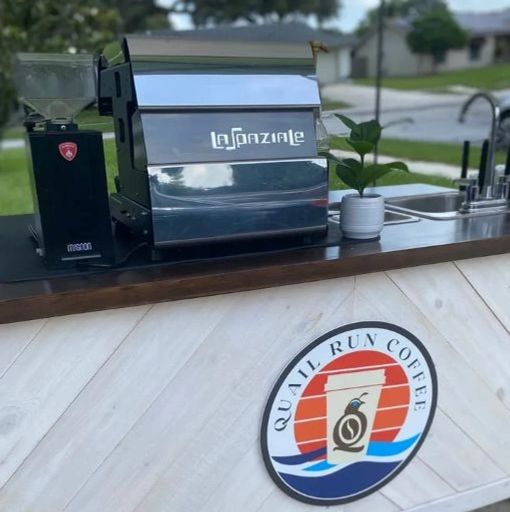 Quail Run Coffee mobile coffee cart and team in Brandon, FL
