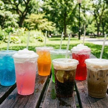 A colorful assortment of dirty sodas and energy fusion sodas to quench your thirst