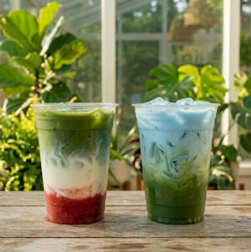 Amazing matcha latte drinks - perfect for a hot Florida day