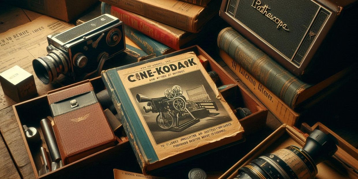Collection of old camera and projector instruction manuals, representing our downloadable guides for