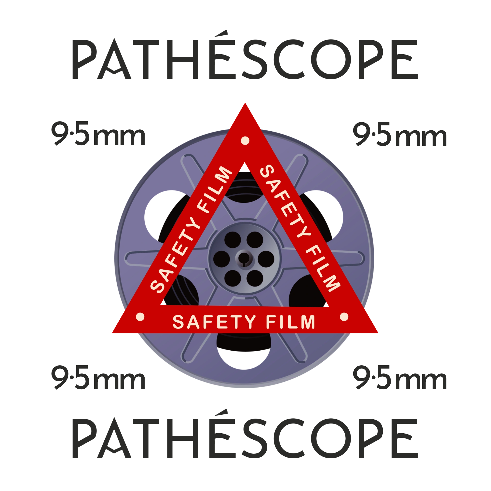 Vintage Pathescope 9.5mm 5 Movie Cine Film Reel 200ft Take up