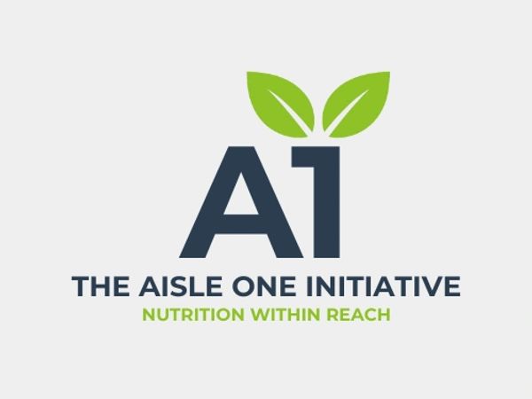 Logo of The Aisle One Initiative promoting accessible nutrition.