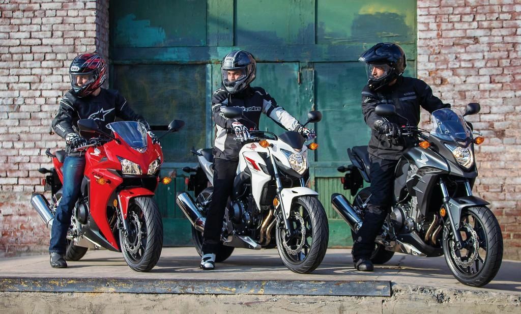 What are the different types of Honda motorcycles available?