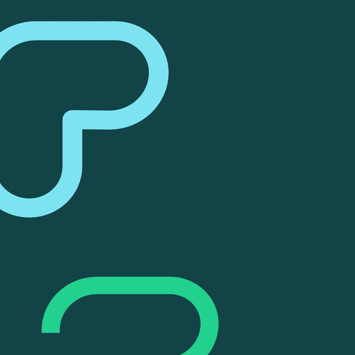 Abstract image with curved blue and green lines on dark background.